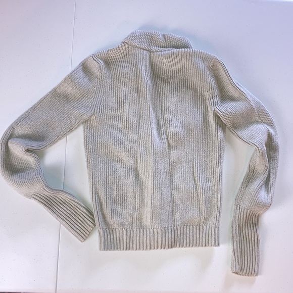 American Eagle Beige Chunky Cotton Cardigan XS - Picture 9 of 12